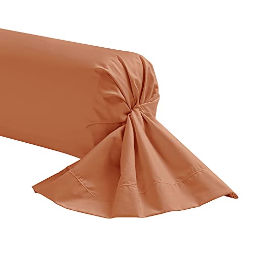 ESSIX Royal Line Kissenbezug für Nackenrolle, Baumwolle, Eichhörnchenorange, 43 x 190 cm von ESSIX