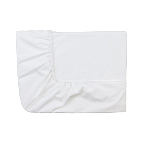 ESSIX Spannbettlaken, Satin-Baumwolle Uni weiß, weiß, 140 x 190 cm von ESSIX