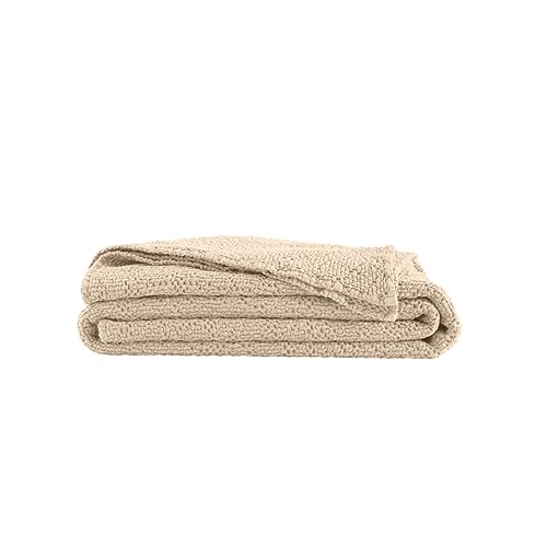 ESSIX Tagesdecke mit Waffelmuster aus Baumwolle, Songe, Vanille, 260 x 240 cm von ESSIX