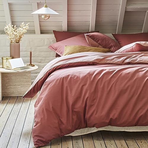 Bettbezug Bons Jours, zweifarbig, Baumwolle, Etincelle Pink, 240 x 220 cm Essix von ESSIX