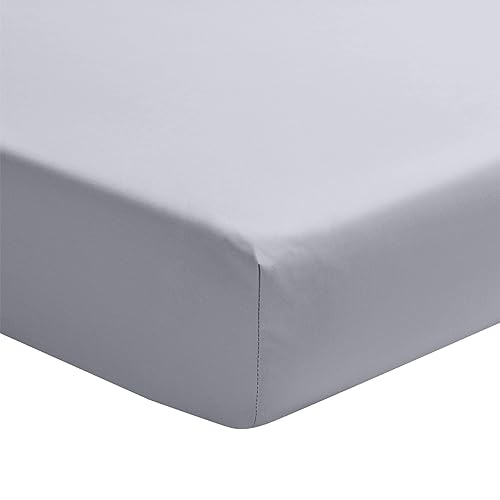 Essix Spannbettlaken, Baumwoll-Satin, Palazzo, Silber, 140 x 200 cm von ESSIX
