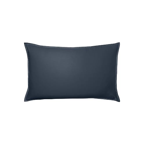 Essix Kissenbezug aus Baumwoll-Satin, Palazzo, Nachtblau, 50 x 75 cm von ESSIX