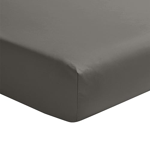 Spannbettlaken aus Baumwollsatin, Palazzo, Zink, 140 x 200 cm, Essix von ESSIX