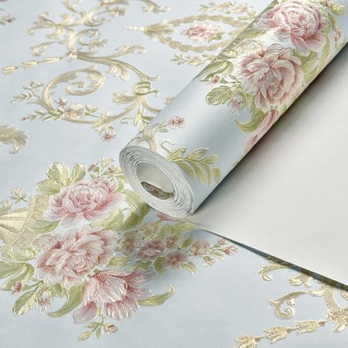 ESSMOKO 53 * 300cm Vliesmaterial selbstklebende Tapete warmer Blumenstil Schlafzimmer Wohnzimmer Wanddekoration Aufkleber 3D Wandaufkleber blau 53 * 300cm ESSMOKO 53 * 300cm Vliesmaterial selbstklebende Tapete warmer Blumenstil Schlafzimmer Wohnzimmer Wanddekoration Aufkleber 3D Wandaufkleber blau 53 * 300cm von ESSMOKO