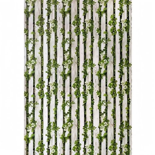ESSMOKO Green Leaf Vertikale Streifen Selbstklebende PVC Tapete Cafe Shop Hintergrundwand Restaurant Dekorative Retro Holzmaserung Aufkleber von ESSMOKO