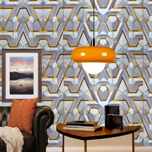 ESSMOKO Tapete 3D modernes Sci Fi Stil Muster PVC selbstklebende Tapete Restaurant Bar Schlafzimmer Vogelnest Hintergrund Wanddekoration Aufkleber von ESSMOKO