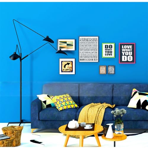 ESSMOKO Blaue Tapeten 53 * 950cm Blauer Hintergrund umweltfreundliche wasserdicht und schmutzabweisend für Wohnzimmer Schlafzimmer Büro königsblau von ESSMOKO