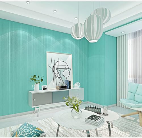 ESSMOKO Tapete Moderne vertikal gestreifte Vliestapete nicht selbstklebend einfarbig für Schlafzimmer Wohnzimmer Restaurant Dekoration Tapete Blaugrün 53 * 950cm ESSMOKO Tapete Moderne vertikal gestreifte Vliestapete nicht selbstklebend einfarbig für Schlafzimmer Wohnzimmer Restaurant Dekoration Tapete Blaugrün 53 * 950cm von ESSMOKO