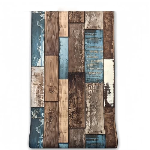 ESSMOKO Tapete Nostalgische Retro Holzmaserung selbstklebende Möbel Haftnotizen Bar Shop Hintergrund Wand Möbel Renovierung Aufkleber von ESSMOKO