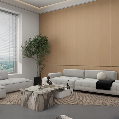 ESSMOKO Tapete Selbstklebende PVC mit Holzoberfläche dekorativer Aufkleber mit Holzmaserung verdickte wasserdichte und schmutzabweisende Möbelaufkleber britisches gelbes Holz 40 * 500cm von ESSMOKO
