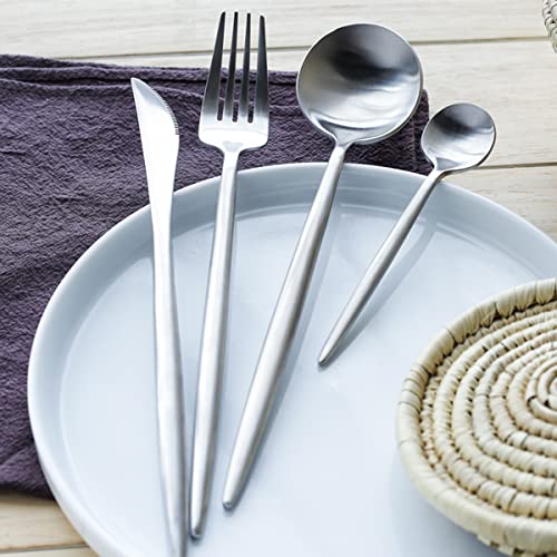 Besteck für 12 Personen, ESSONIO 48-teiliges Messer-Gabel-Löffel-Set, Elegantes Life-Geschirr-Set,luxuriöses Besteck，Spülmaschinenfestes Besteck. von ESSONIO