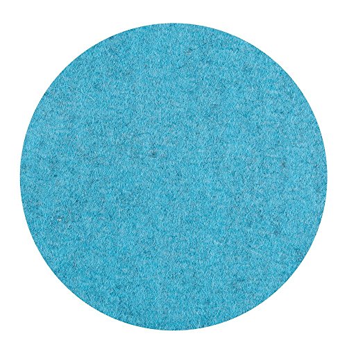 ESTA-Design Filz Glas Untersetzer Größe Ø 10 cm rund Woll Filz Farbe blau Lagune Mint türkis meliert von ESTA-Design