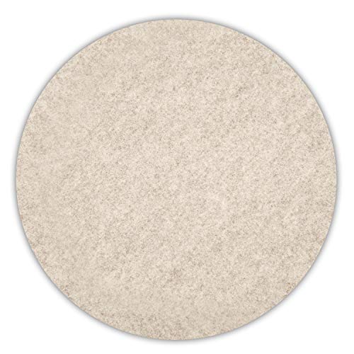 ESTA-Design Filz Platzset Tischset Untersetzer rund (5 Farben wählbar) Woll Filz rund Ø 40 cm Filz Stärke 5mm abwaschbar TOLLE QUALITÄT (beige meliert) von ESTA-Design