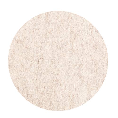 Filz Untersetzer Glasuntersetzer rund Farbe beige meliert Woll Filz Filz 5mm Ø 15 cm von ESTA-Design