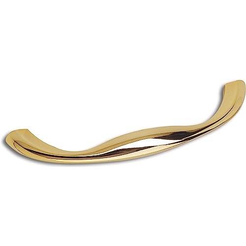 ESTAMP Griff Melas LA 96mm - Möbelgriff Breite 112mm - eleganter Bogengriff - Schubladengriff, Zinkdruckguss vergoldet von ESTAMP