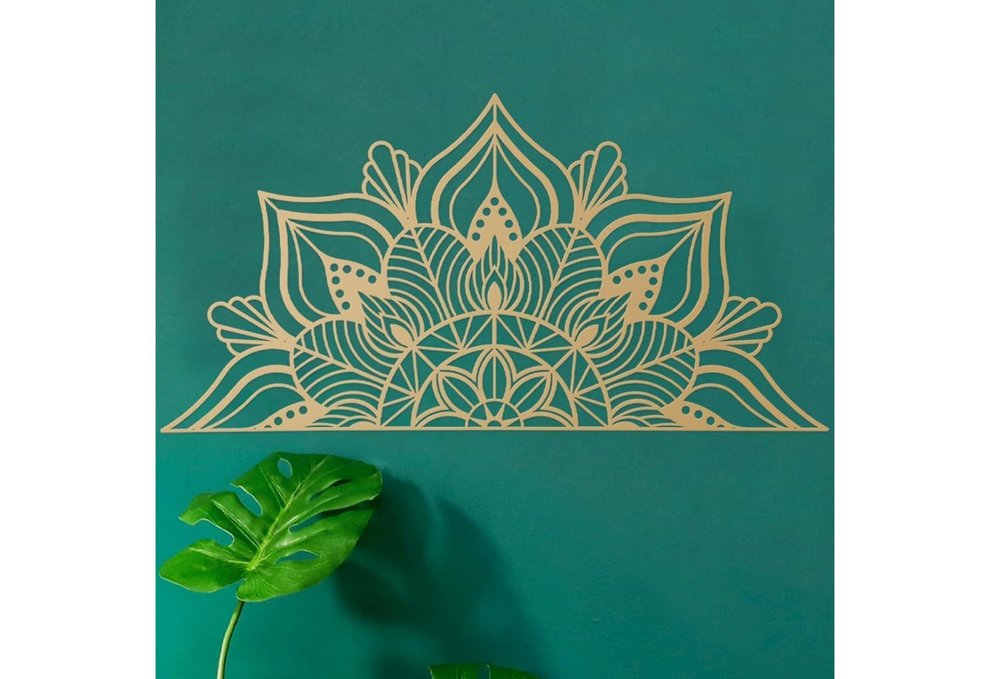 ESTART Metallbild Große Metall-Mandala-Wanddekoration Lotusblumen Schwarz ESTART Metallbild Große Metall-Mandala-Wanddekoration Lotusblumen Schwarz von ESTART