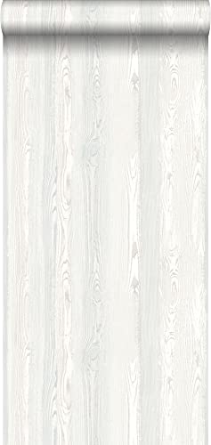 ESTAhome Tapete Holzoptik Weiß - 148623-53 cm x 10,05 m von ESTAhome. NL