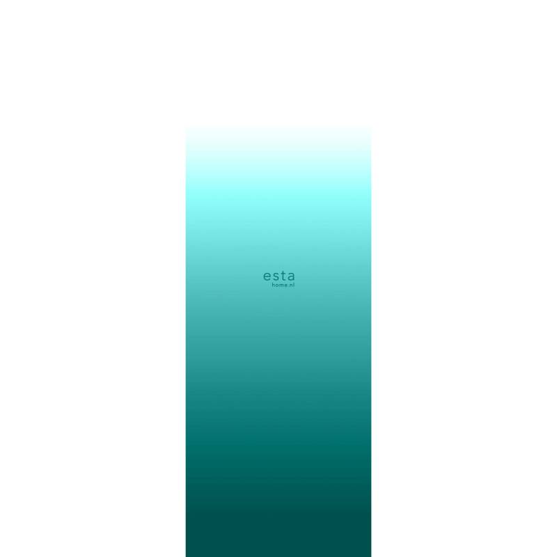 ESTAhome Fototapete Dip-Dye Muster Türkis und Weiß 100 x 279 cm 158820 von ESTAhome
