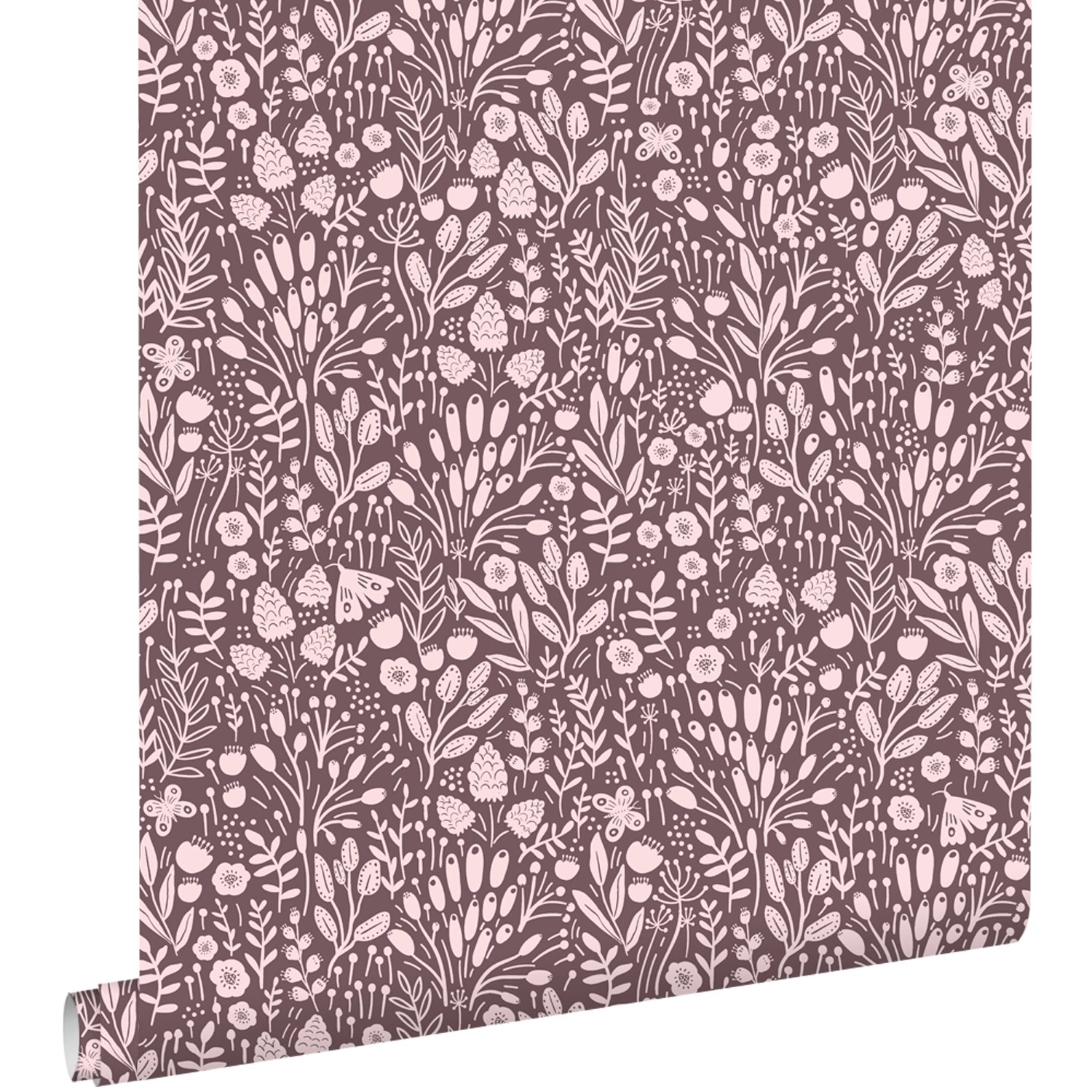 ESTAhome Tapete Blumen Aubergineviolett 50 X 900 Cm 131254 ESTAhome Tapete Blumen Aubergineviolett 50 X 900 Cm 131254 von ESTAhome