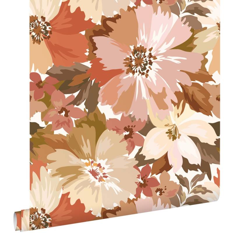 ESTAhome Tapete Blumen Terrakotta 50 X 900 Cm 131265 ESTAhome Tapete Blumen Terrakotta 50 X 900 Cm 131265 von ESTAhome