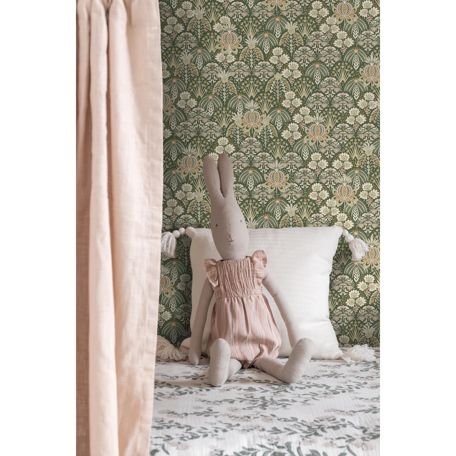 ESTAhome Tapete Blumenmuster Dunkelgrün 50 x 900 cm 130972 ESTAhome Tapete Blumenmuster Dunkelgrün 50 x 900 cm 130972 von ESTAhome