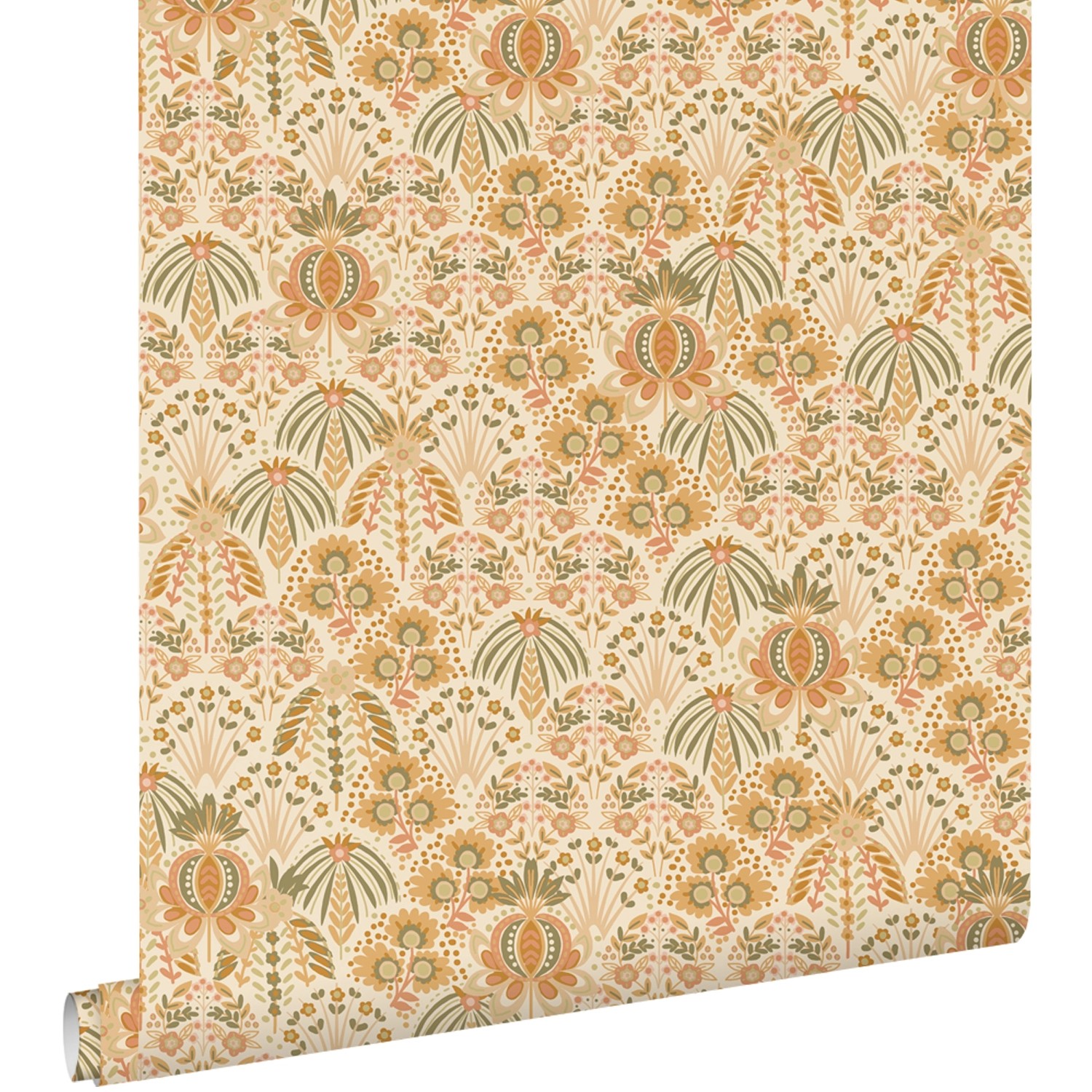 ESTAhome Tapete Blumenmuster im Jugendstil Orange und Ockergelb 50 x 900 cm ESTAhome Tapete Blumenmuster im Jugendstil Orange und Ockergelb 50 x 900 cm von ESTAhome