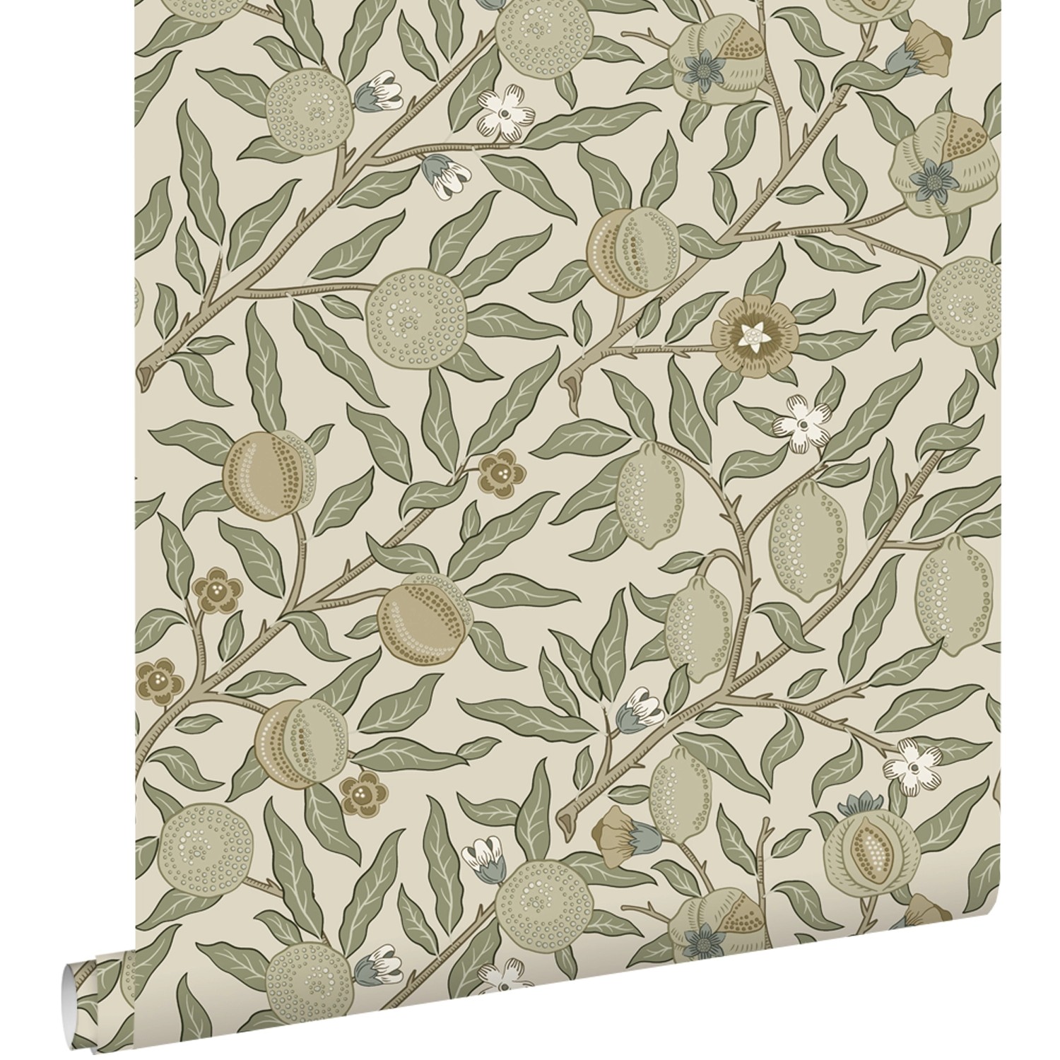 ESTAhome Tapete Exotischen Früchten Und Blättern Olivgrün 50 X 900 Cm 131168 von ESTAhome