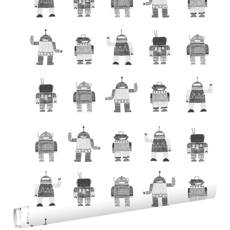 ESTAhome Tapete Gezeichnete Vintage Spielzeug Roboter Schwarz Und Weiß 53 Cm X 1005 Cm 138939 ESTAhome Tapete Gezeichnete Vintage Spielzeug Roboter Schwarz Und Weiß 53 Cm X 1005 Cm 138939 von ESTAhome