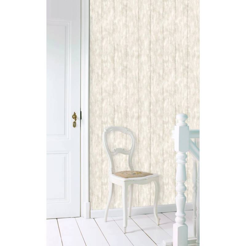 ESTAhome Tapete Holz-Optik Beige 53 cm x 10,05 m 128008 von ESTAhome