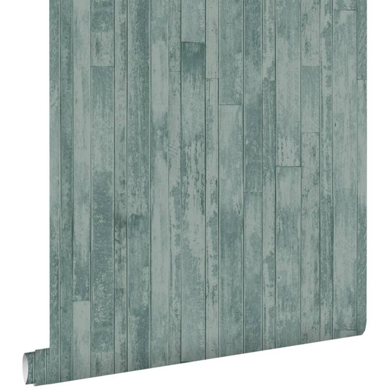 ESTAhome Tapete Holz-Optik Graugrün 53 cm x 10,05 m 128840 von ESTAhome