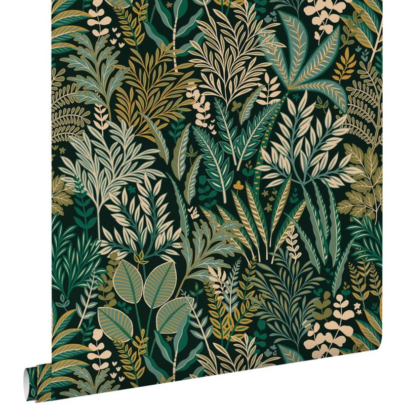 ESTAhome Tapete Tropische Blätter Und Blüten Grün 50 X 900 Cm 131661 von ESTAhome