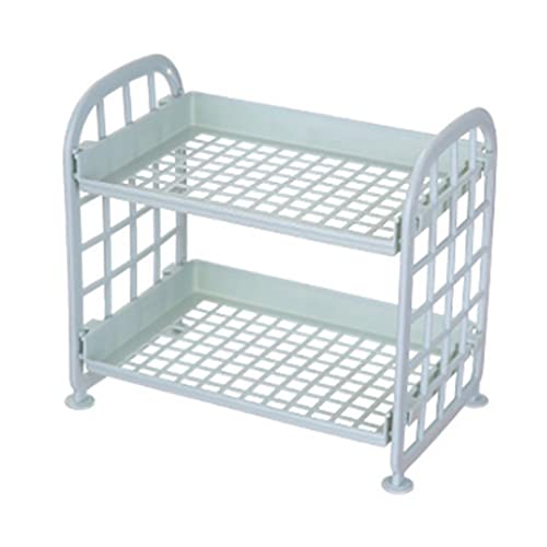 ESTCNK for Creative 2 Hollow Out Foldable Shelf Countertop Cosmetic Storage Rack Vanity Tray Bathroom Kitchen Tabletop von ESTCNK