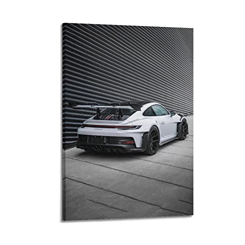 ESTE Sportwagen-Poster 911 GT3 RS Reitstock Supercar Rennwagen Poster Dekorative Malerei Leinwand Wandposter und Kunstbild Druck Moderne Familie Schlafzimmer Dekor Poster 60 x 90 cm von ESTE