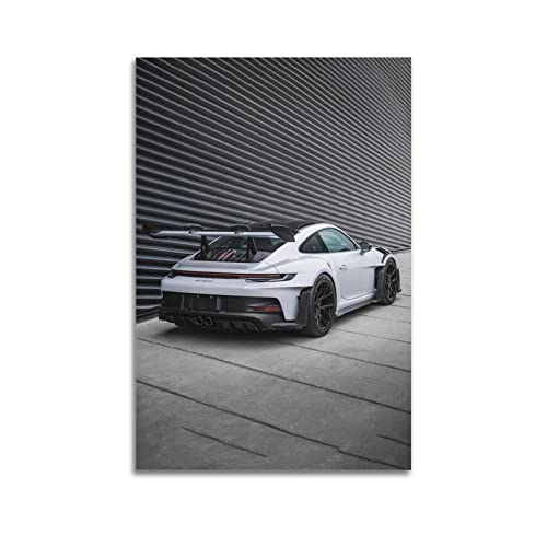 ESTE Sportwagen-Poster 911 GT3 RS Reitstock Supercar Rennwagen Poster Dekorative Malerei Leinwand Wandposter und Kunstbild Druck Moderne Familie Schlafzimmer Dekor Poster 60 x 90 cm von ESTE