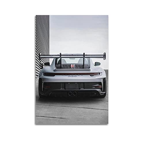 ESTE Sportwagen-Poster 911 GT3 RS Reitstock Supercar Rennwagen Poster Dekorative Malerei Leinwand Wandposter und Kunstbild Druck Moderne Familie Schlafzimmer Dekor Poster 60 x 90 cm von ESTE