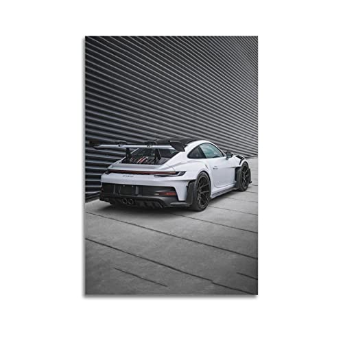 ESTE Sportwagen-Poster 911 GT3 RS Reitstock Supercar Rennwagen Poster Dekorative Malerei Leinwand Wandposter und Kunstbild Druck Moderne Familie Schlafzimmer Dekor Poster 40 x 60 cm von ESTE