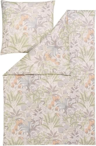 ESTELLA Ateliers Jersey- Bettwäsche-Garnitur Florentin Farbe Natur Größe 135x200 + 80x80 von ESTELLA