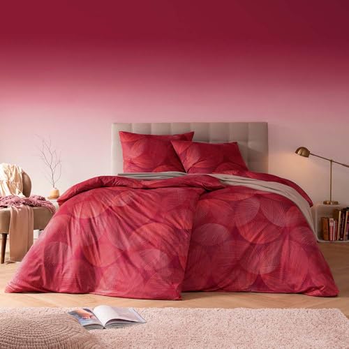 ESTELLA Bettwäsche Dora Mako Interlock Jersey (Magenta 695, 1 x 80x80 + 1 x 135x200 cm) von ESTELLA