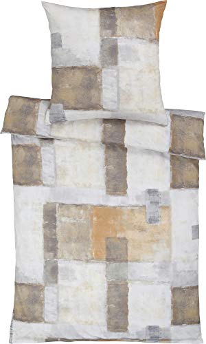 Estella Bettwäsche Eetu Interlock-Jersey Kiesel Größe 1x 135x200 cm + 1x 40x80 cm von ESTELLA