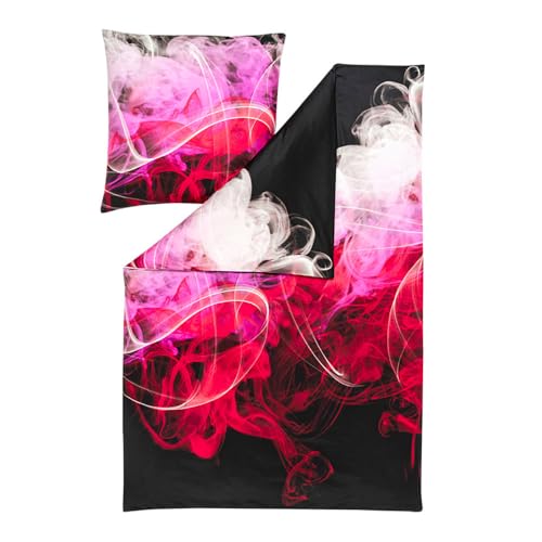 ESTELLA Bettwäsche Fog - Mako-Interlock-Jersey (460/rot, 1 x 80x80 + 1 x 135x200 cm) von ESTELLA