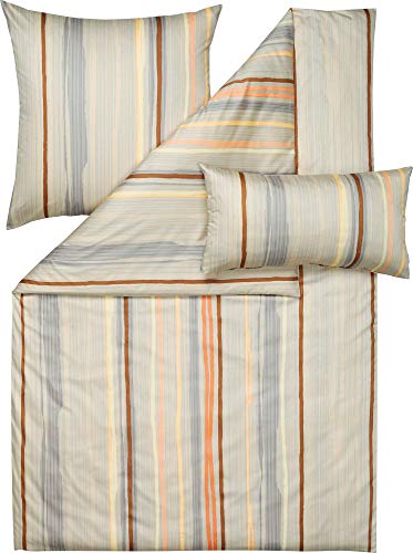 ESTELLA Bettwäsche Interlock-Jersey braun-beige-apricot-vanille Größe 135x200 cm (80x80 cm) von ESTELLA