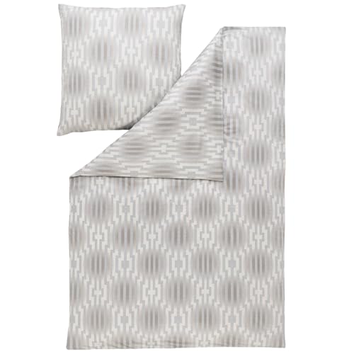 ESTELLA Bettwäsche Levian Mako Interlock Jersey (Rauch 830, 1 x 80x80 + 1 x 155x220 cm) von ESTELLA