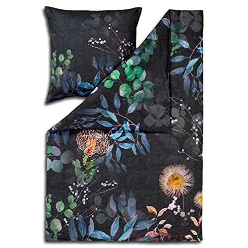 ESTELLA Mako-Satin Bettwäsche Midnight Multicolor 1 Bettbezug 135 x 200 cm + 1 Kissenbezug 80 x 80 cm von ESTELLA