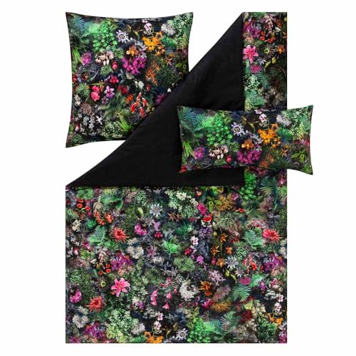ESTELLA Bettwäsche Mystical Flowers Multicolor - Mako Satin (1 x 40x80 cm + 1 x 80x80 cm + 1 x 135x200 cm) von ESTELLA
