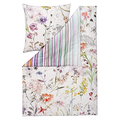 ESTELLA Feinflanell Bettwäsche Floral multicolor 1 Bettbezug 155 x 220 cm + 1 Kissenbezug 80 x 80 cm von ESTELLA