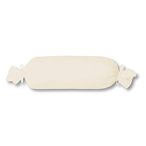 ESTELLA Kissenbezug Feinjersey | beige | 15x40 cm Nackenrolle | trocknerfeste und bügelfreie Kissenhülle aus 100% Baumwolle von ESTELLA