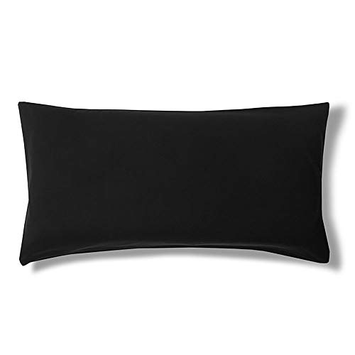 ESTELLA Kissenbezug Feinjersey | Schwarz | 40x60 cm | ideale Passform und praktischer Reißverschluss | trocknerfeste und bügelfreie Kissenhülle aus 100% Baumwolle von ESTELLA