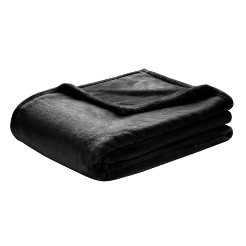 ESTELLA Kuscheldecke Polarflausch | Schwarz | Flauschige Microfaser-Flanelldecke ideal für die Couch | 150x200 cm | direkt vom Hersteller... von ESTELLA