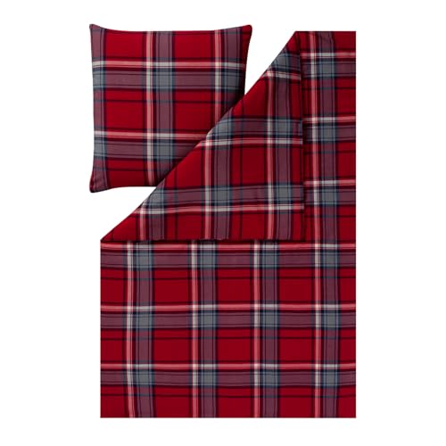 ESTELLA Kuschelflanell Bettwäsche Hannes rot 1 Bettbezug 135 x 200 cm + 1 Kissenbezug 80 x 80 cm ESTELLA Kuschelflanell Bettwäsche Hannes rot 1 Bettbezug 135 x 200 cm + 1 Kissenbezug 80 x 80 cm von ESTELLA