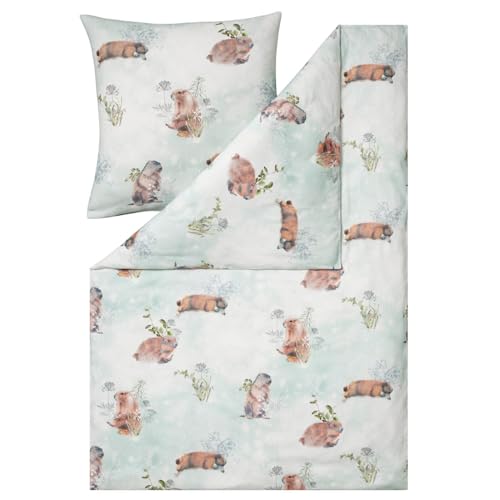 ESTELLA Kuschelflanell Bettwäsche Hermann Jade 1 Bettbezug 135 x 200 cm + 1 Kissenbezug 80 x 80 cm ESTELLA Kuschelflanell Bettwäsche Hermann Jade 1 Bettbezug 135 x 200 cm + 1 Kissenbezug 80 x 80 cm von ESTELLA